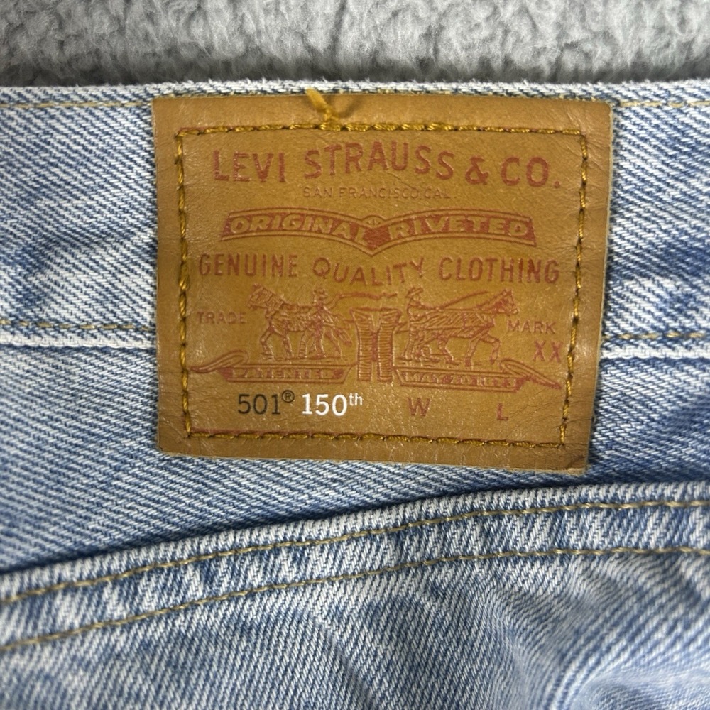 NWT Levi's 501 Patchwork Floral 150th Anniv. 26W L High Rise Button Fly Jeans - Picture 4 of 10